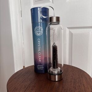 Crystal Infusion Water Bottle with Black Crystals